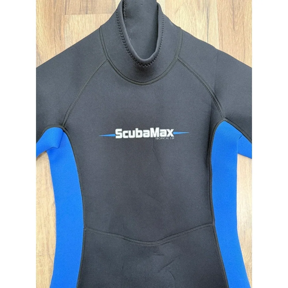 ScubaMax 3mm Wetsuit Size 14 Youth Full Body Diving Surf‎ Suit Black Blue